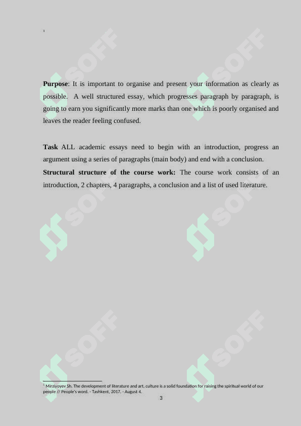 The structure of an  essay course work 4