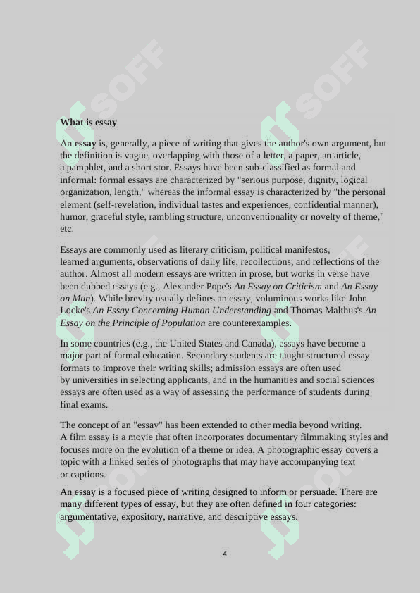 The structure of an  essay course work 5