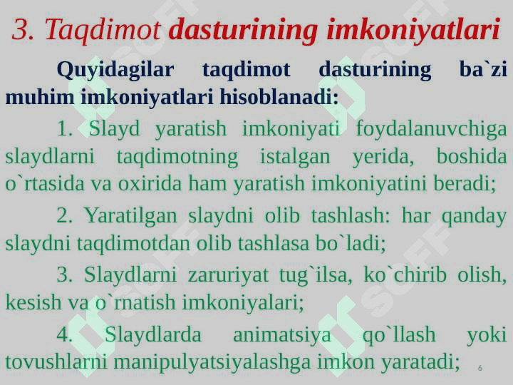 Taqdimоtlarni ishlab chiqishning instrumеntal vоsitalari 6