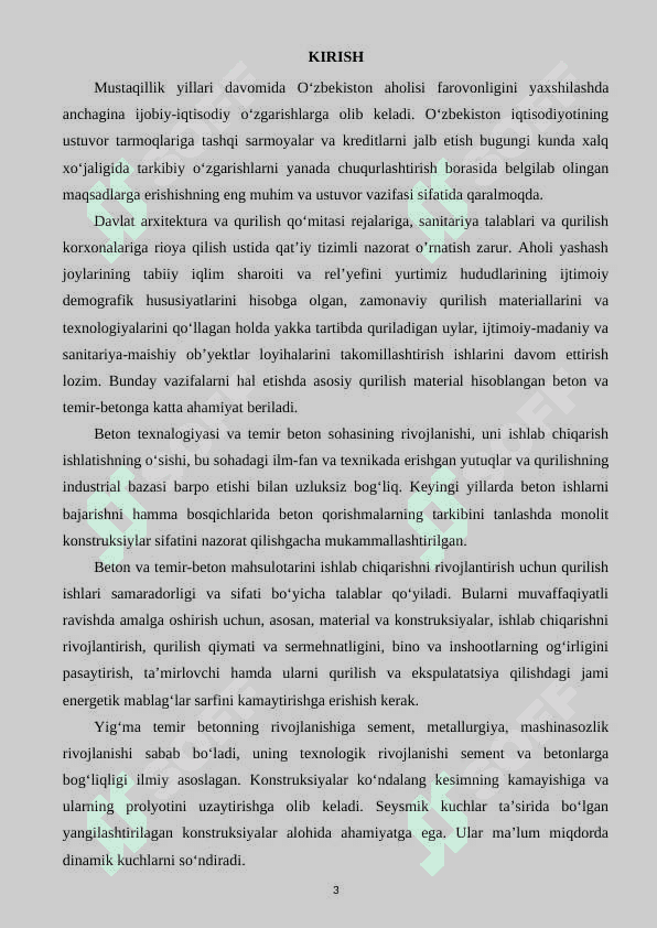 devor panellari ishlab chiqarish korxonasini loyihalash. 3