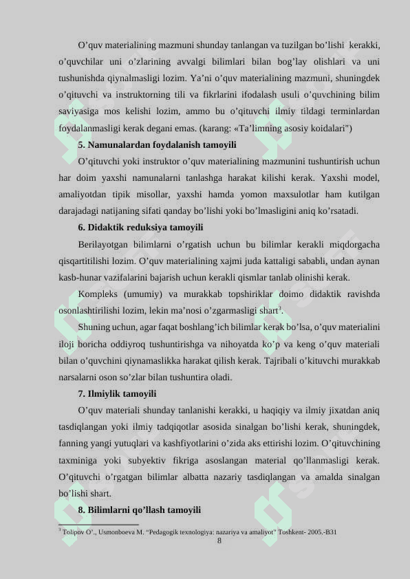 Tarix darsining didaktik asoslari 8