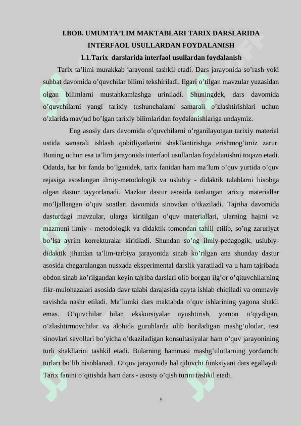 Maktablarda tarix o’qitish jarayonida interfaol texnologiyalar 5