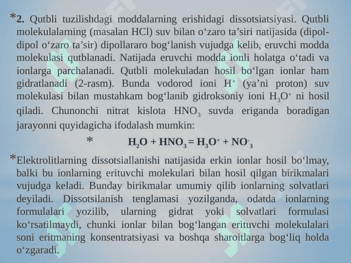 Elektrolitik dissotsiyalanish nazariyasi 6