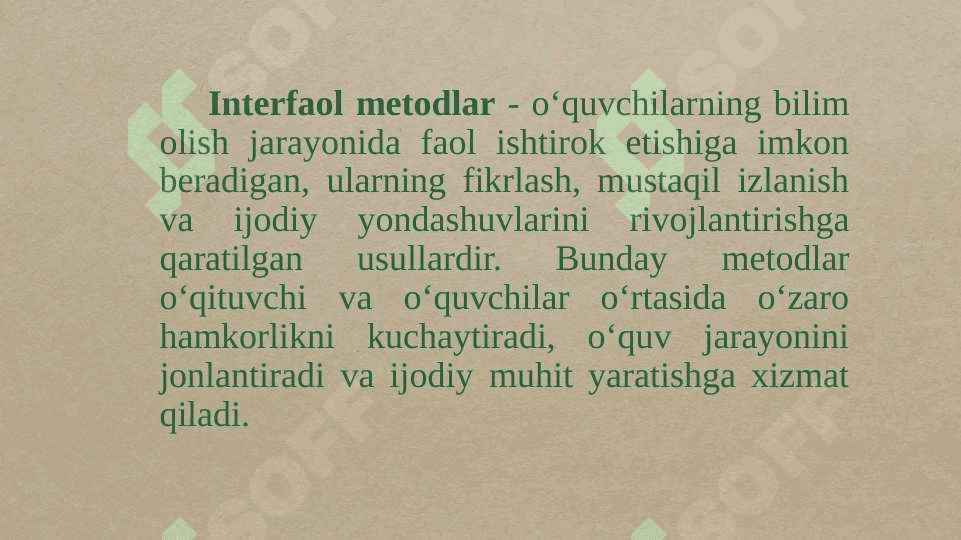 Interfaol metod asosida ijodkorlik ko’nikmalarini rivojlantirish. 3