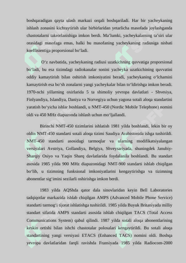 Ikkinchi avlod sotali aloqa tizimlari 8