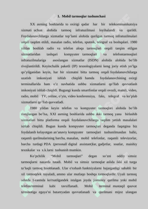 Birinchi avlod sotali aloqa tizimlari 5