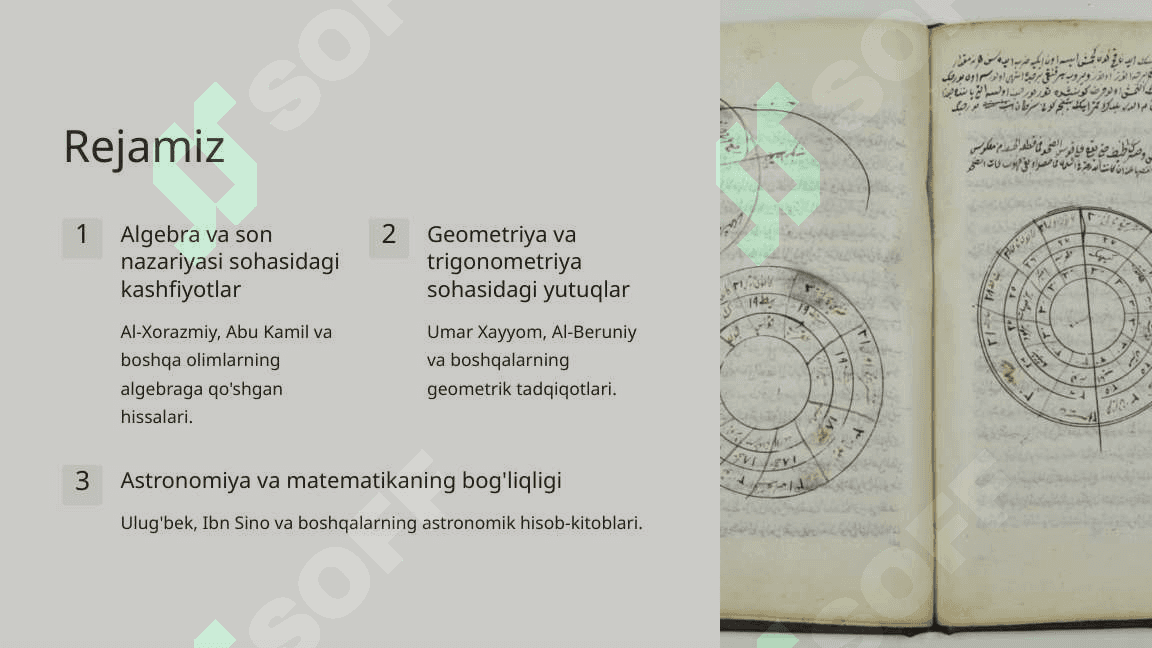 O'rta asr sharq allomalarining matematikaga qo'shgan xissalari 2