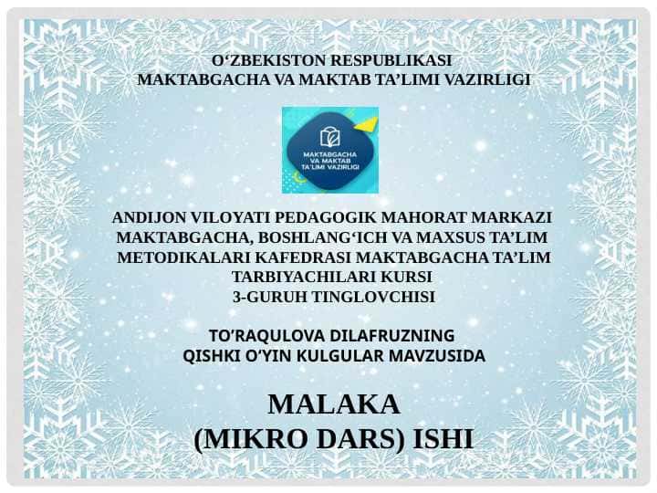 Qishki o‘yin kulgular