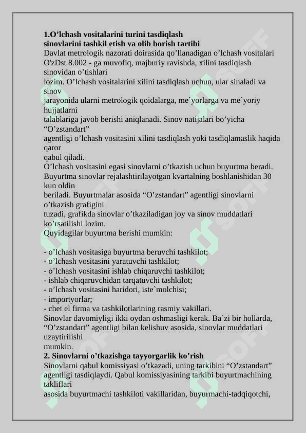 O’lchаsh vоsitаlаrining turini tаsdiqlаsh 2