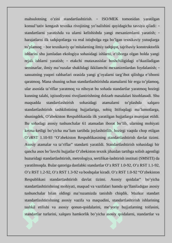 Standartlashtirish usullarini o’rganish 4