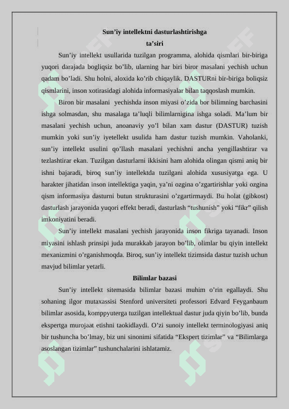 Sun’iy intellekt tizimlari 4