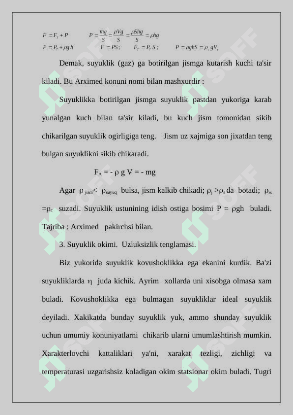 Suyuqliklar va gazlar mexanikasi fani va uning rivojlanish tarixi 5