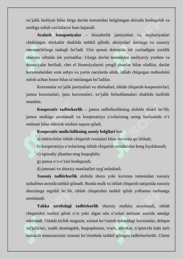 Tadbirkorlik kapitalining aylanishi 4