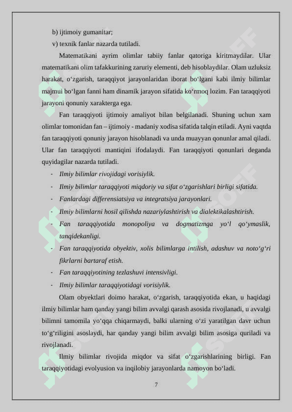 Tadqiqot asoslari 7