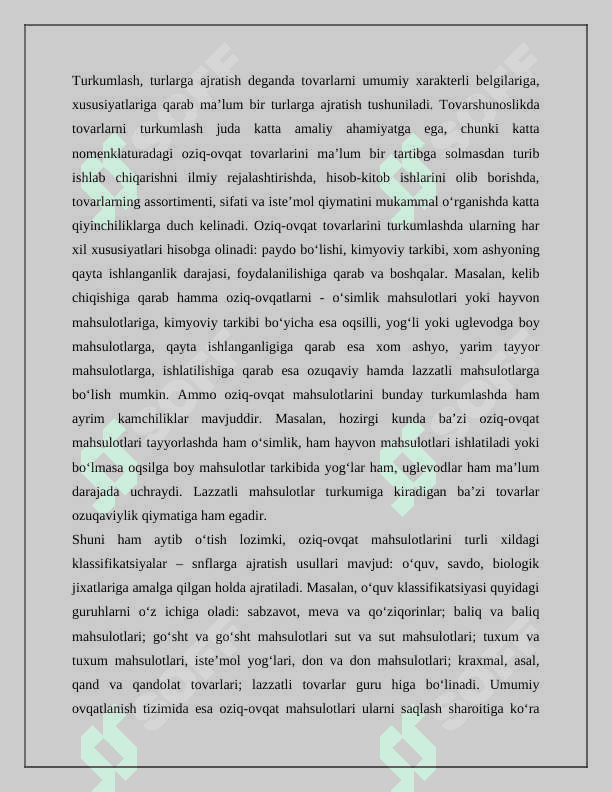 Oziq-ovqat mahsulotlarini tahlil qilish usullari 2