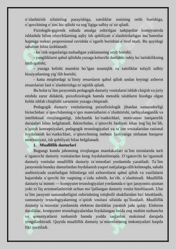 Pedagogik dasturiy vositalar haqida tushuncha 4