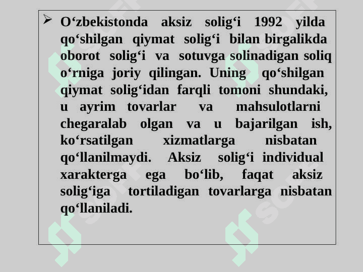 AKSIZ SOLIG’I 3