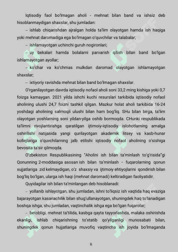 Bandlik va ishsizlik ularning darajalari va turlari. 6