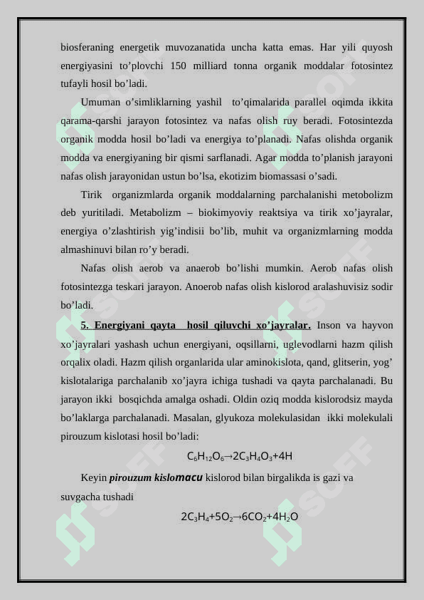 QUYOSH ENERGIYASI QUYOSH ENERGIYASINING TAXSIMLANISHI 6