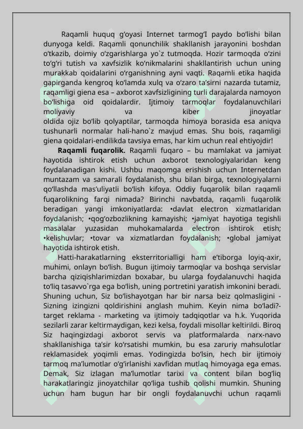 Raqamli gigiena va netiket 2