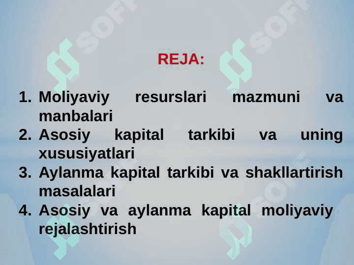 Asosiy va aylanma kapital doiraviy aylanishning moliyaviy jihatlari 2