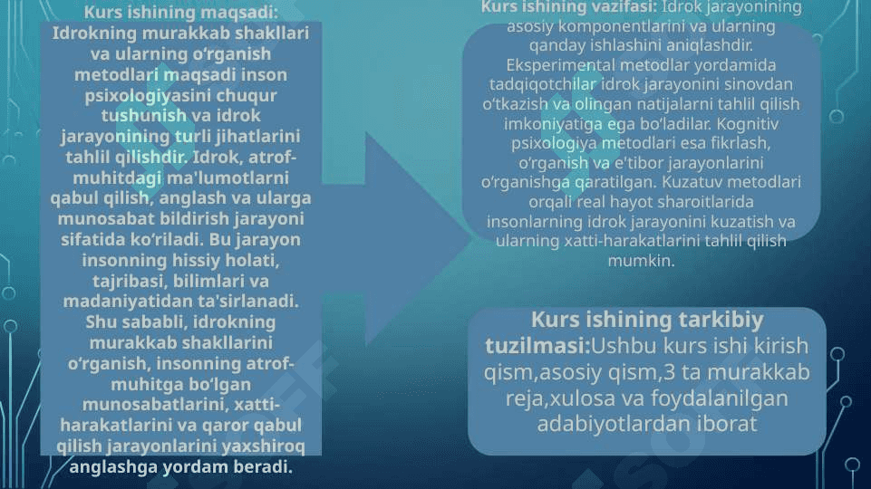 Idrokning murakkab shakllari va ularning o‘rganish metodlari. 4