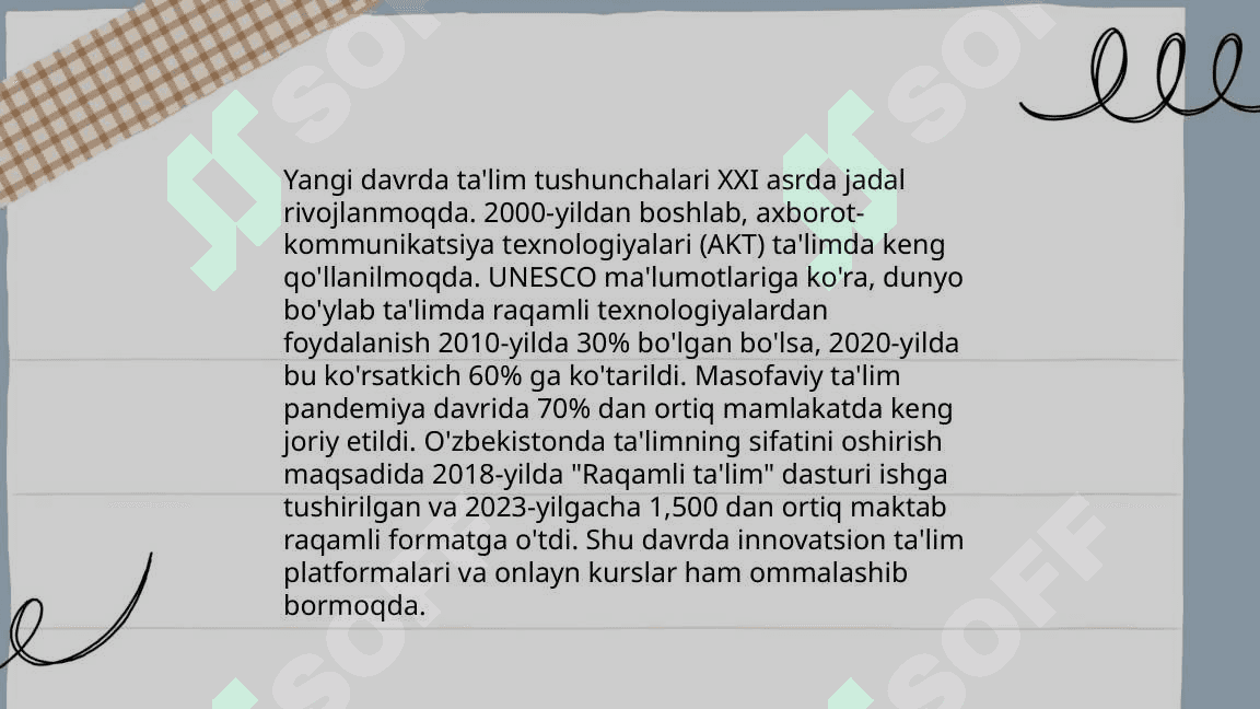 Pedagogik gʻoyalarning rivojlanish bosqichlari 6