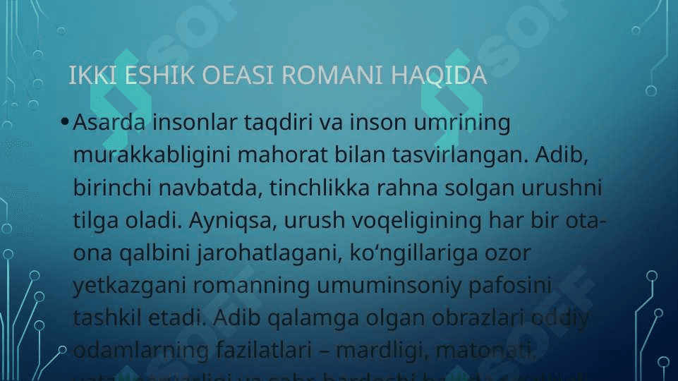 Oʻtkir Hoshimovning Ikki eshik orasi 2