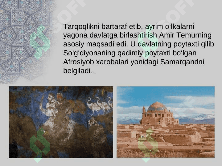 Amir Temur - buyuk simo.(slayd) 6