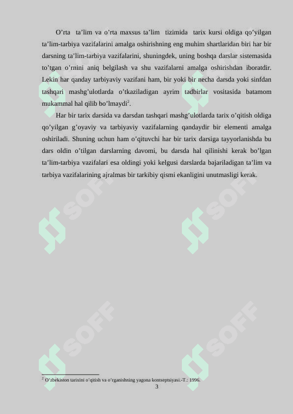 Tarix darslariga qo'yiladigan talablar 3