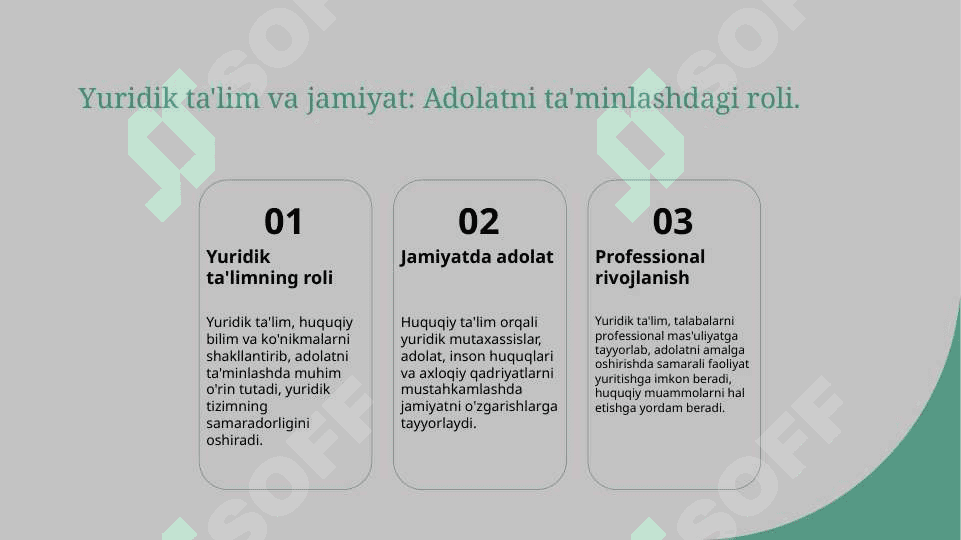 Yuridik ta'limning Ijtimoiy ahamiyati va o'ziga xos xususiyatlari 3