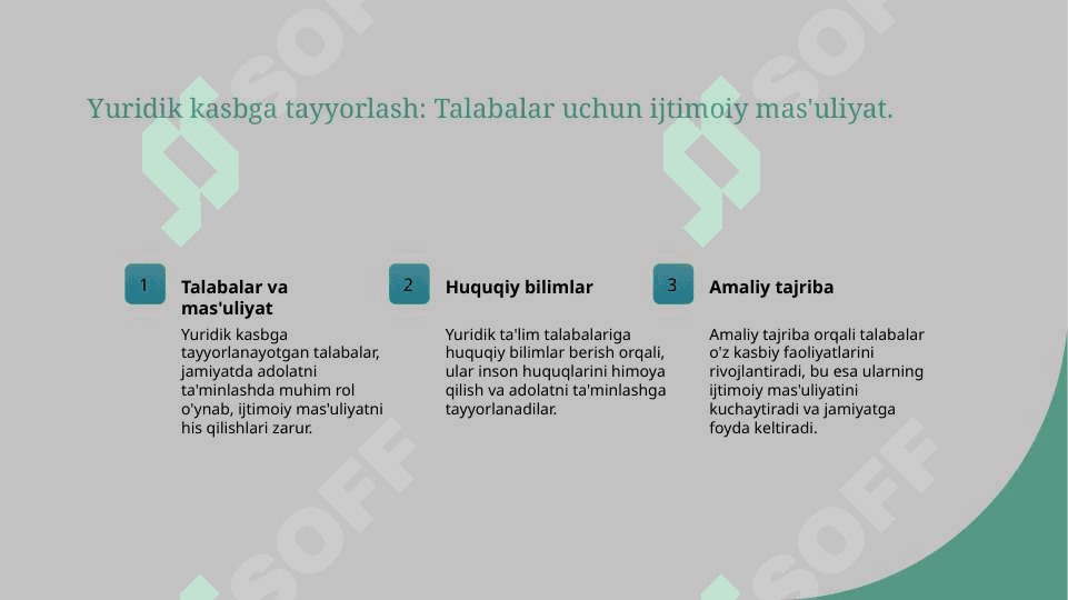 Yuridik ta'limning Ijtimoiy ahamiyati va o'ziga xos xususiyatlari 7