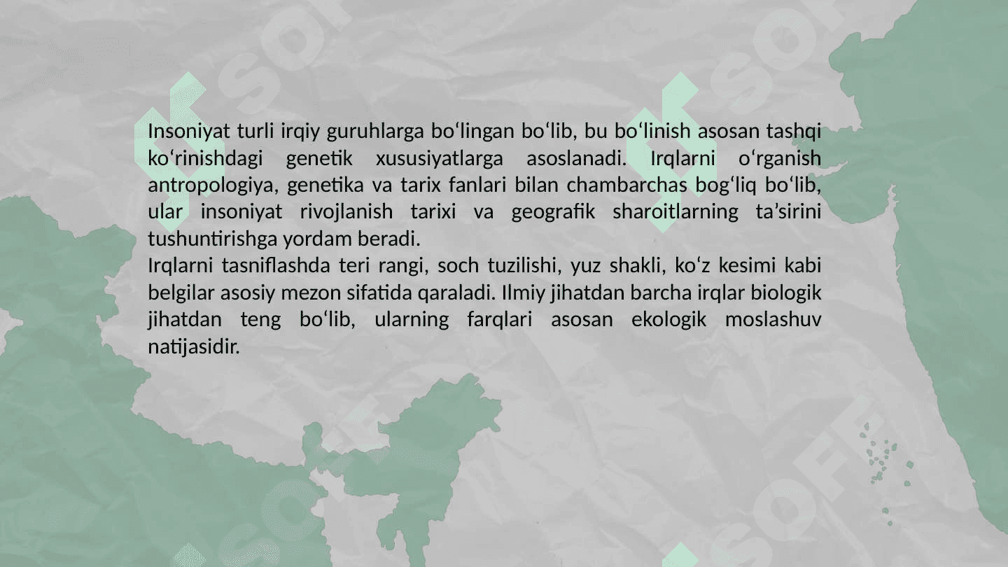 Irqlar va ularning klassikatsiyasi 3