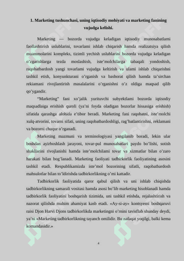 Mаrketing, uning mаqsаdi, vаzifаlаri vа tаmоyillаri 4