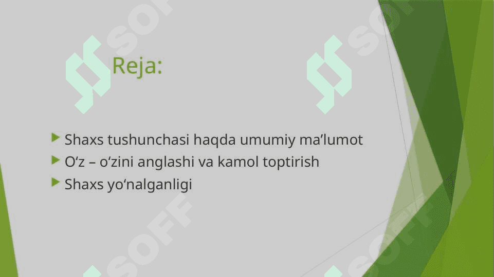 Shaxsni oʻz oʻzini anglashi 2