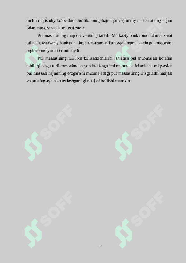 Pul massasi va uning tarkibi (kurs ishi) 3