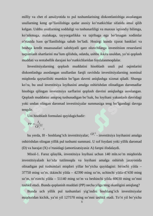 O’ZBEKISTON RESPUBLIKASI INVISTITIYA SIYOSATI 5