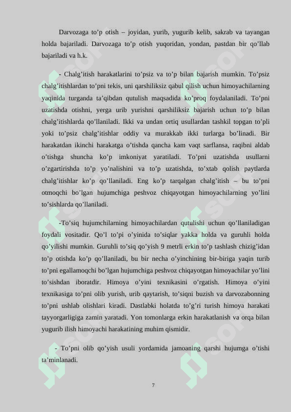 Qo'l to'pi o'yinida darvozabon va o'yinchilarning qoidalari 7