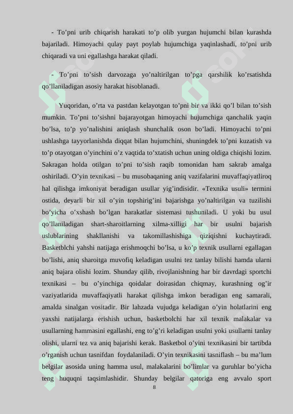 Qo'l to'pi o'yinida darvozabon va o'yinchilarning qoidalari 8