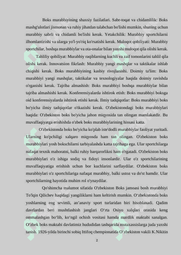Boks murabbiyi 2