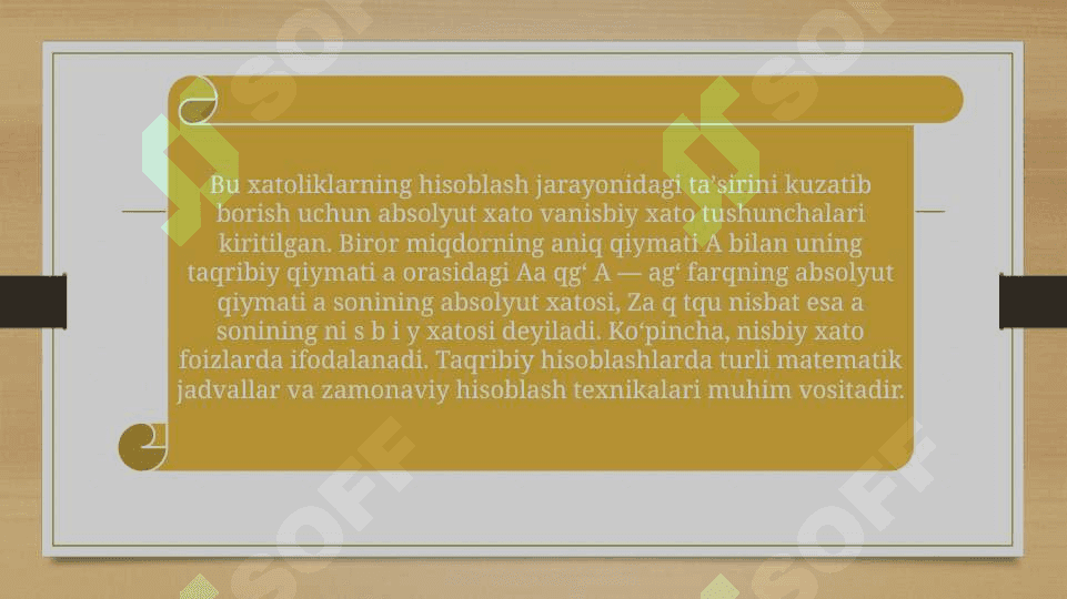 Taqribiy hisob absolyut va nisbiy xato sonlarni yaxlitlash usullari 3