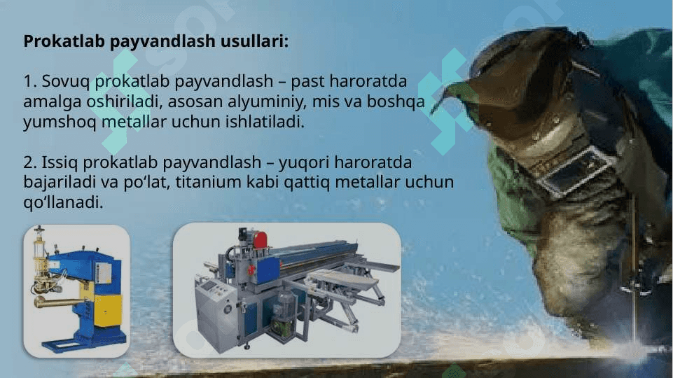 Prokatlab payvandlash va portlatib payvandlash mashinalari 4
