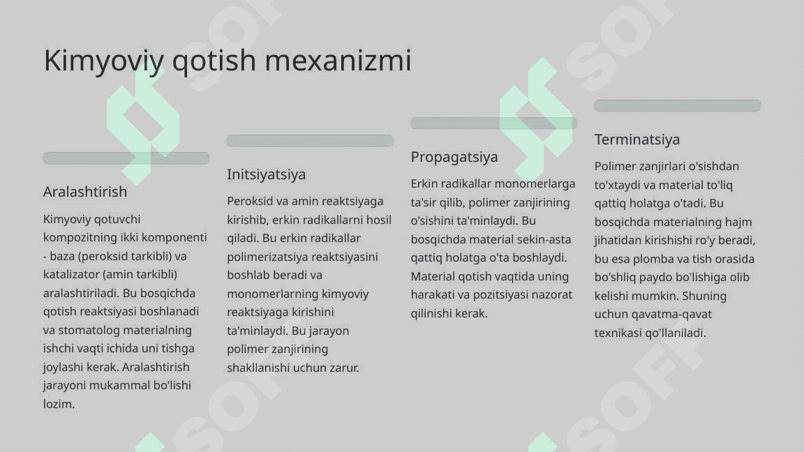 Kimyoviy qotuvchi kompozit plombalar. 5