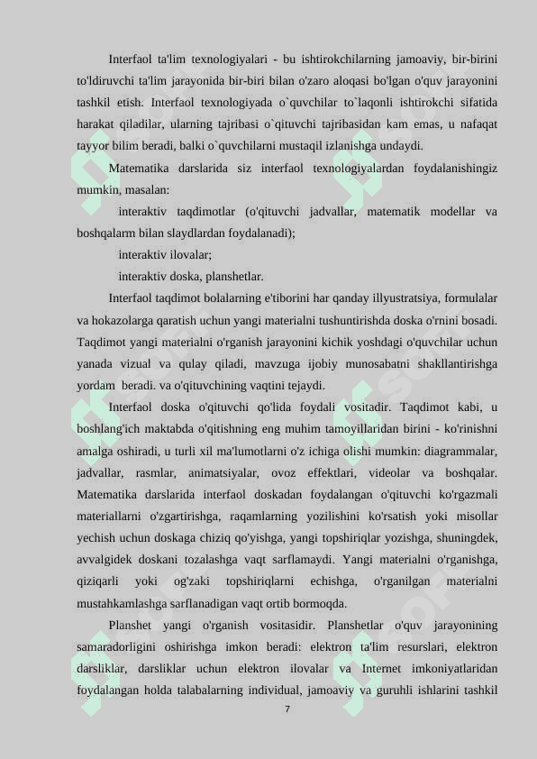 2-sinf matematika darslarida multimediya darslaridan foydalanish 7