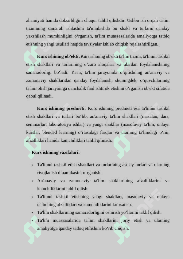 Ta‘limni tashkil etish shakllari va turlari 2