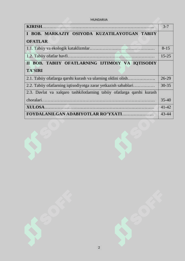 Tabiiy ofatlar va ularning ijtimoiy-iqtisodiy ta'siri 2