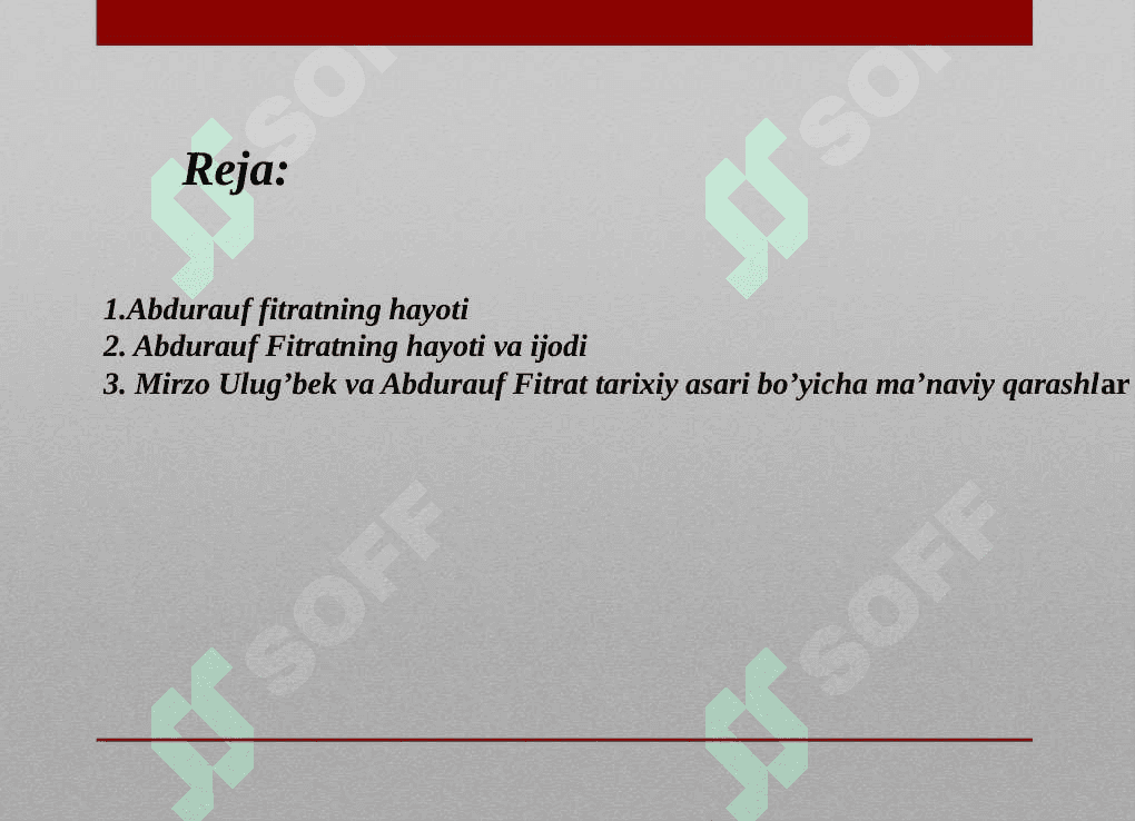 ABDURAUF FITRAT 2