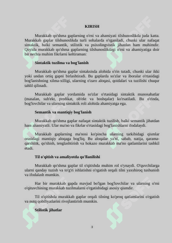 Murakkab qo‘shma gaplarning xususiyatlari 3