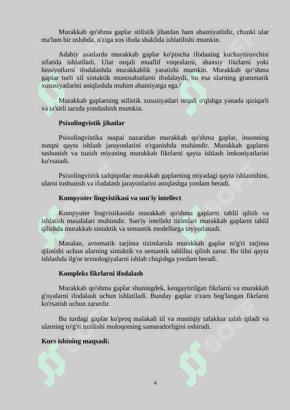 Murakkab qo‘shma gaplarning xususiyatlari 4