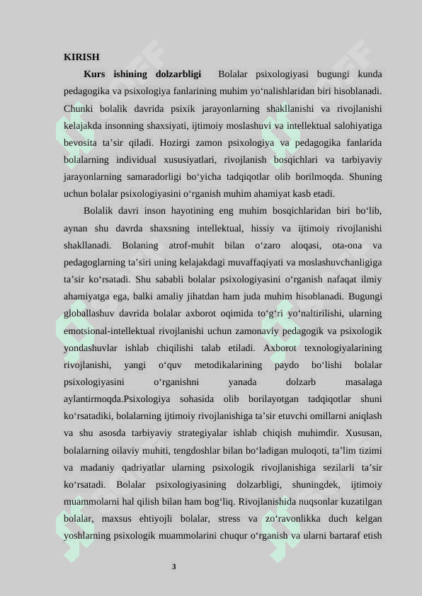 Bolalar psixologiyasi  kurs ishi 3